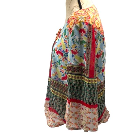 Fig & Flower Multicolored 3/4 Sleeve Blouse Size S - Picture 3 of 5